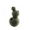 Jarrón con forma de cactus verde