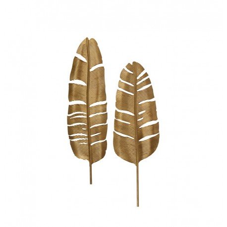 Juego de 2 Hojas decorativas en latón