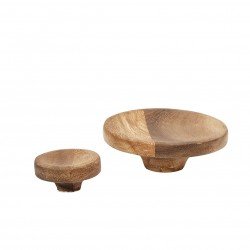 Set 2 colgadores Madera de Acacia de HUBSCH