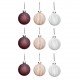 Bolas de Navidad Blanca / Beige /Morada Set/ 9