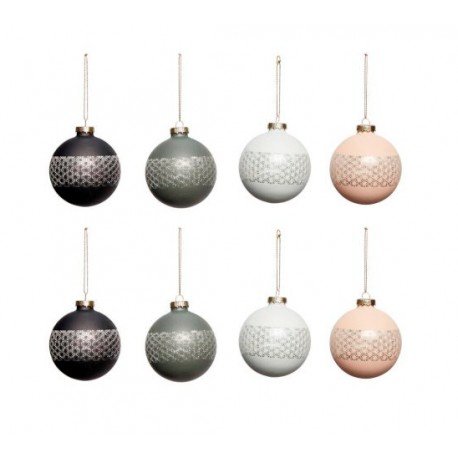 Bolas de Navidad, 4 colores, Set 8