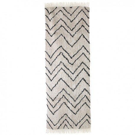 Alfombra cotton zigzag runner (75x220), HK Living
