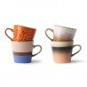 70s ceramics: americano mugs (set of 4)