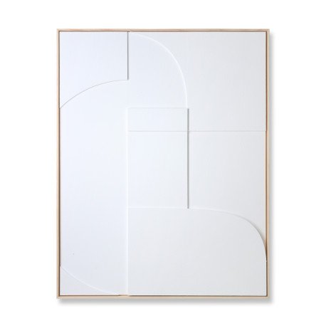 FRAMED RELIEF ART PANEL WHITE A EXTRA LARGE, HKliving